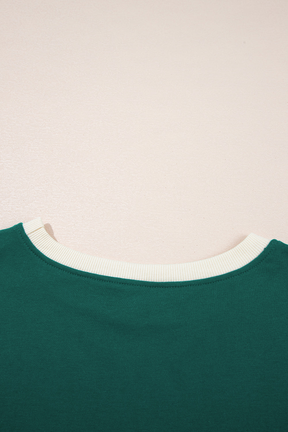 Turquoise Colorblock Edge Drop Shoulder T Shirt and Skort Set