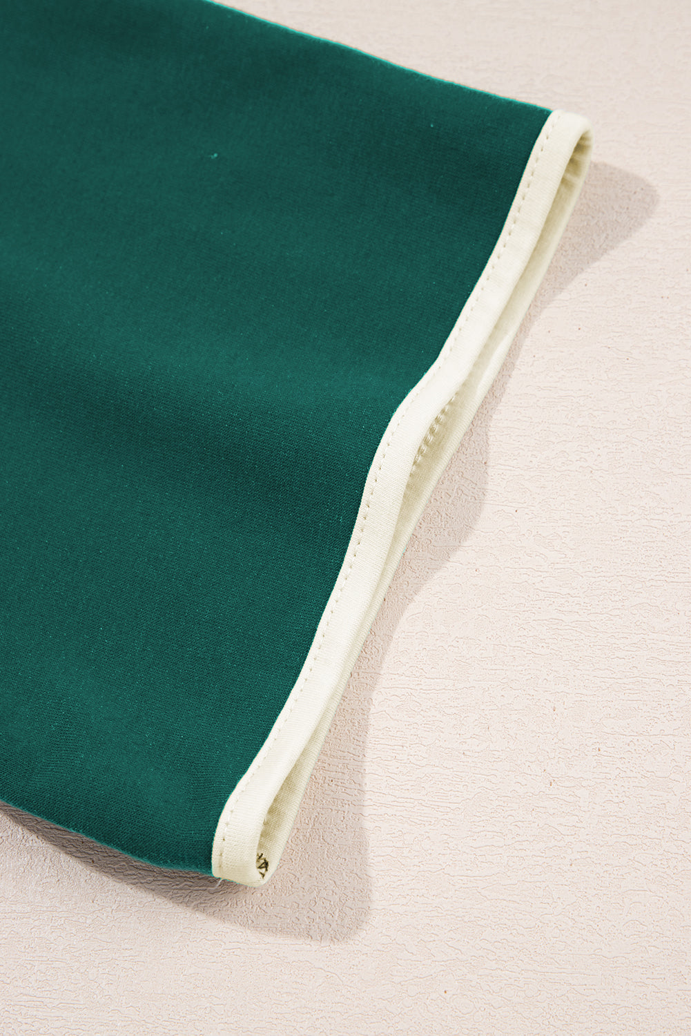 Turquoise Colorblock Edge Drop Shoulder T Shirt and Skort Set