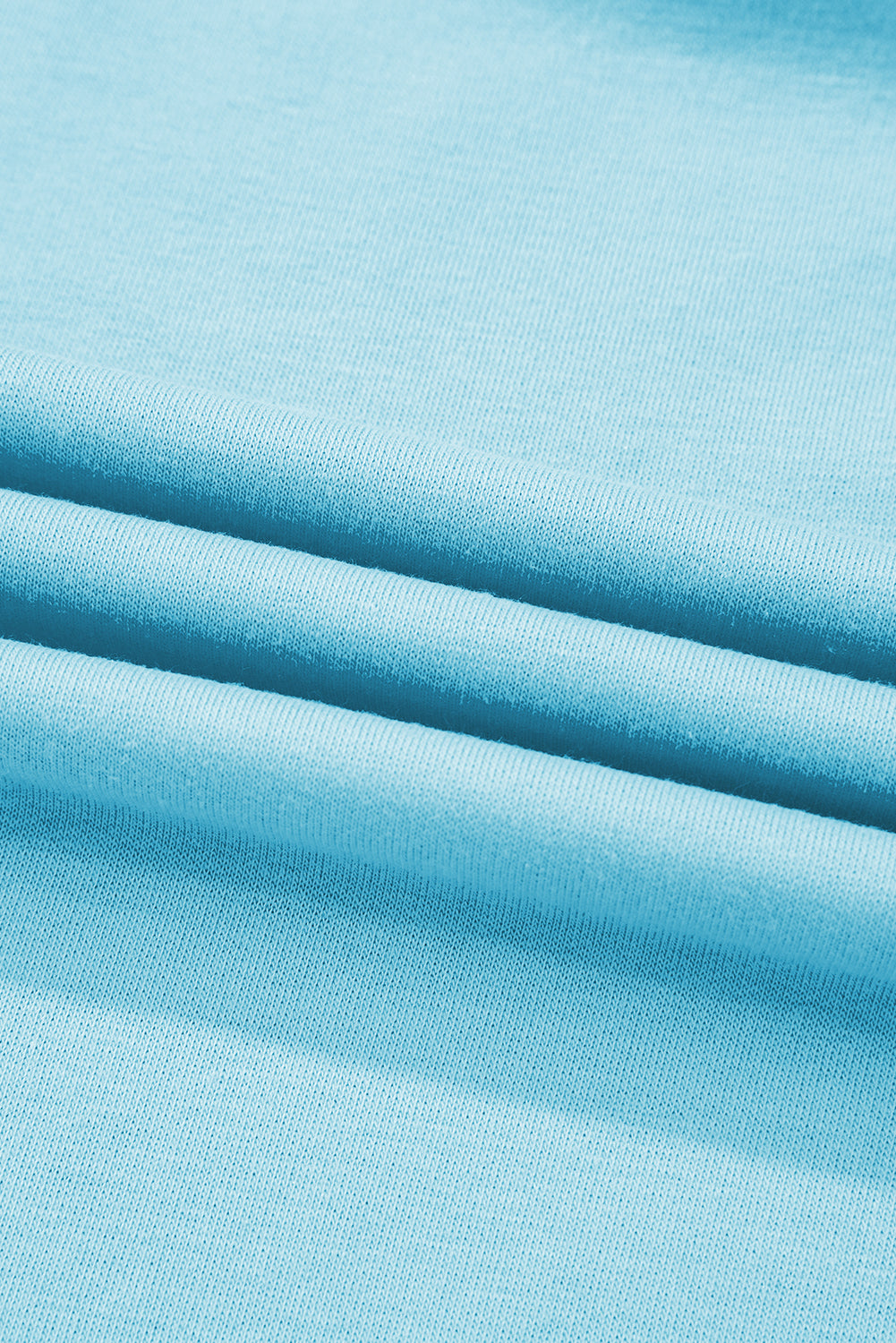 Turquoise Colorblock Edge Drop Shoulder T Shirt and Skort Set
