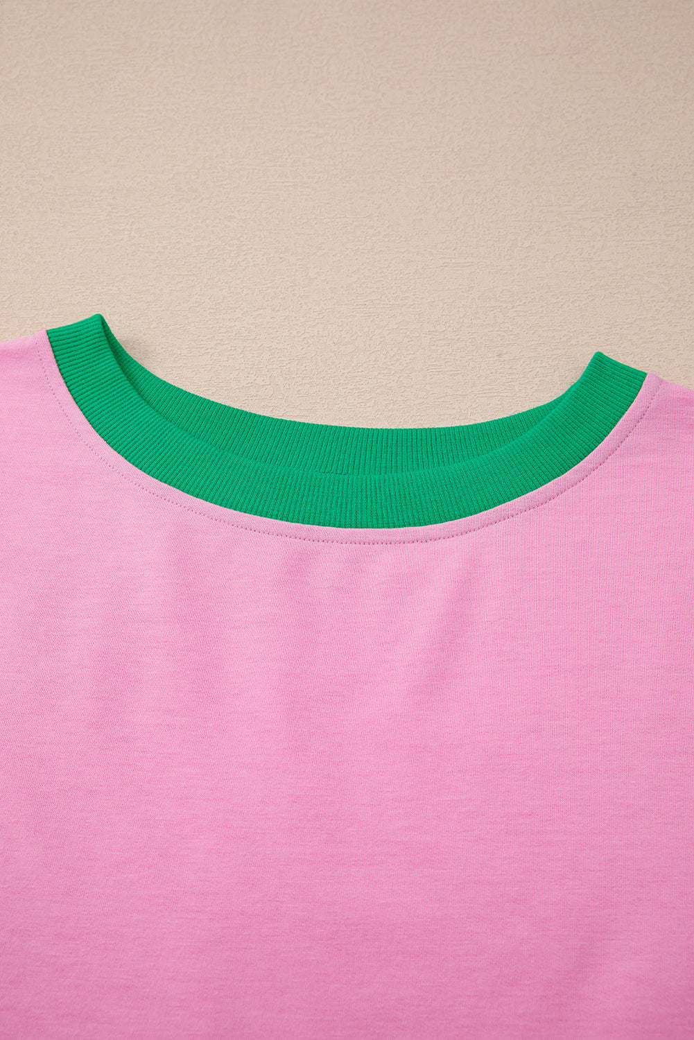 Turquoise Colorblock Edge Drop Shoulder T Shirt and Skort Set