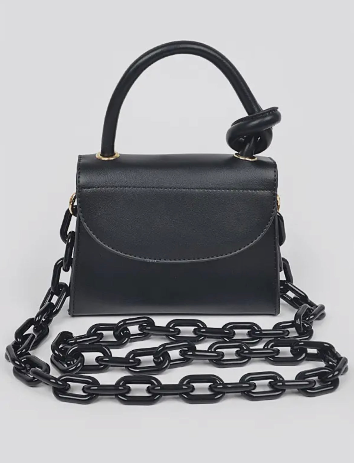 Black Knot Handle Crossbody