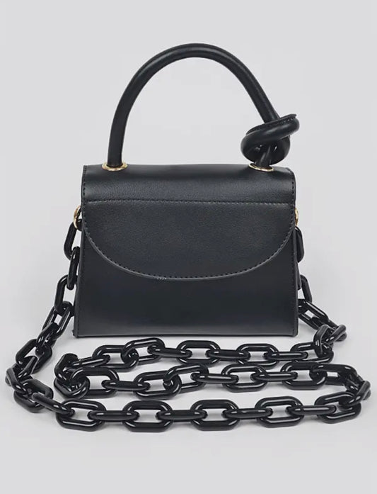 Black Knot Handle Crossbody