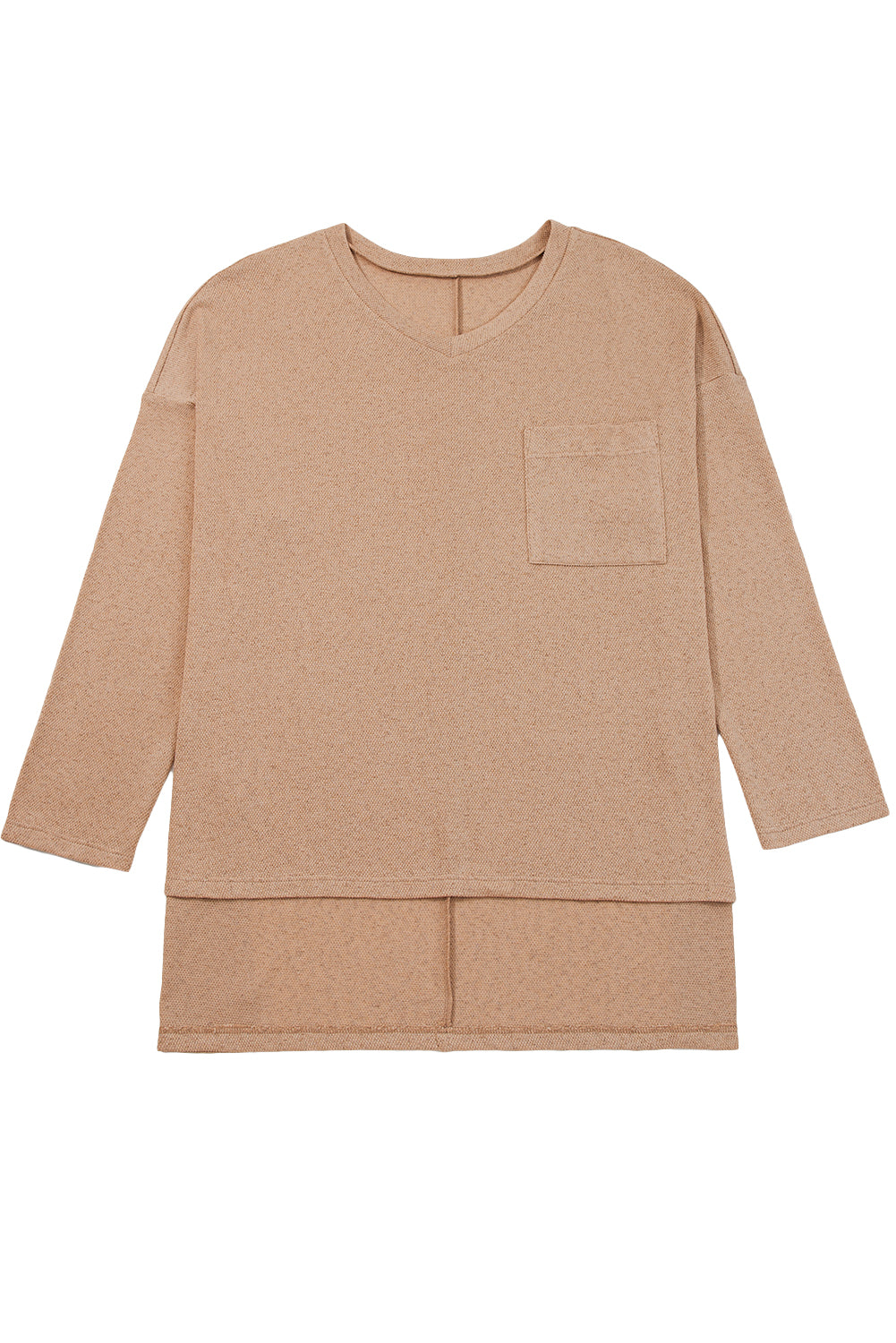 Parchment Plus Size Drop Shoulder Knit Tunic Top