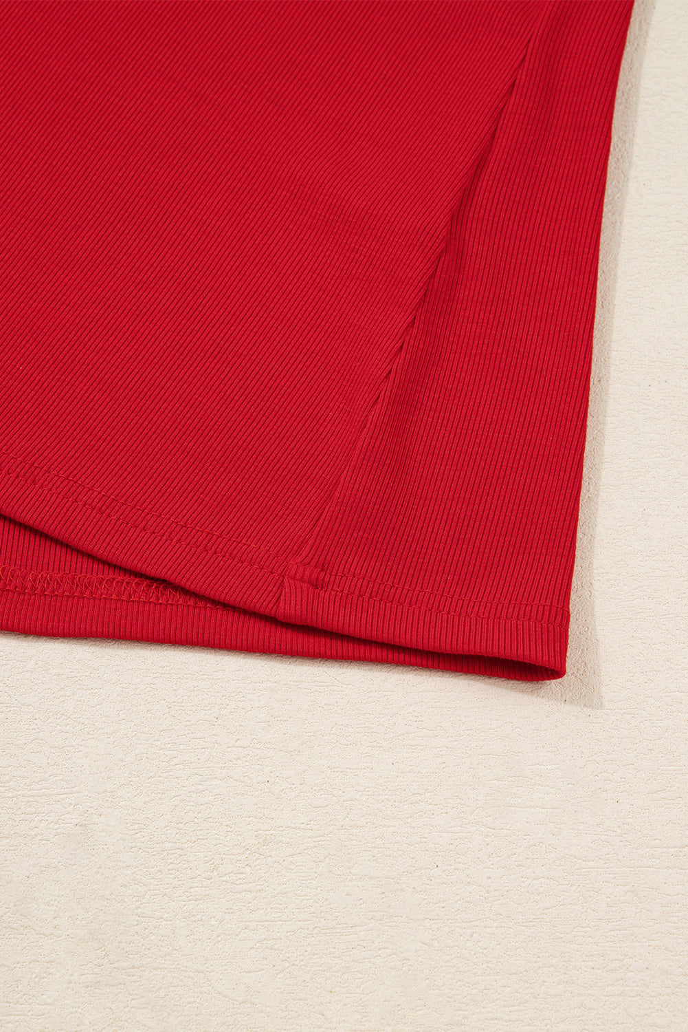 Racing Red Plaid Pearl Ruffled Sleeve Knitted Christmas Holiday Plus Size Top